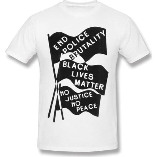 T-Shirt for Men Black Lives Matter 100% Cotton Tees Crewneck George Floyed Black racial discrimination in Minnesota
