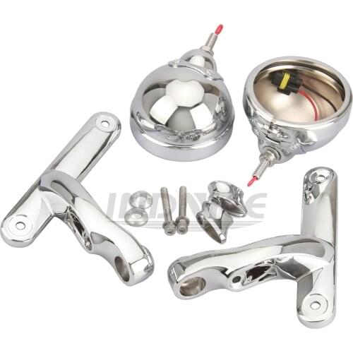 Chrome Passing light housing mounting bracket FLHX FLHXS FLHXXX fog light bracket For harley touring 2006-2020
