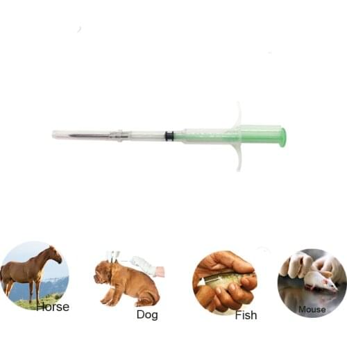 20pcs cat microchip tracking 134.2KHz FDX-B Animal microchip injectors 1.4x8mm pet dog identification