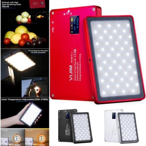 Mini Phone LED Light OLED Screen 96 Beads Magnetic Aluminum Alloy Portable Lamp for Selfie SGA998