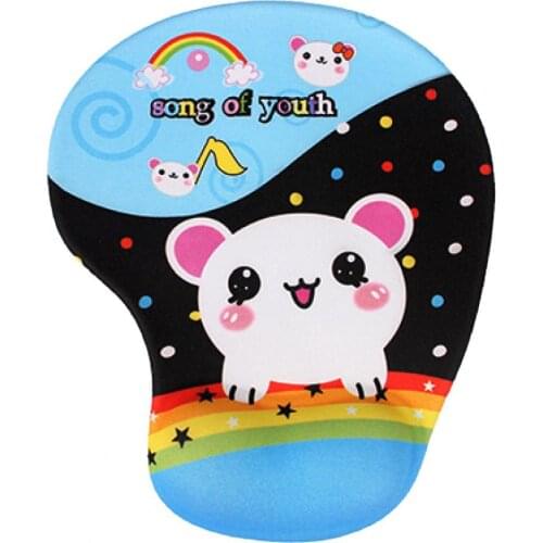 Mouse Pad Cute Cartoon Silicone 3D Wrist Rest Mice Mat for Office