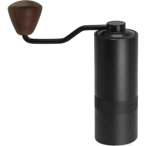 Upgrade ChestnutAluminum Portable Coffee grinder Stainless steel Burr grinder Conical Coffe bean miller