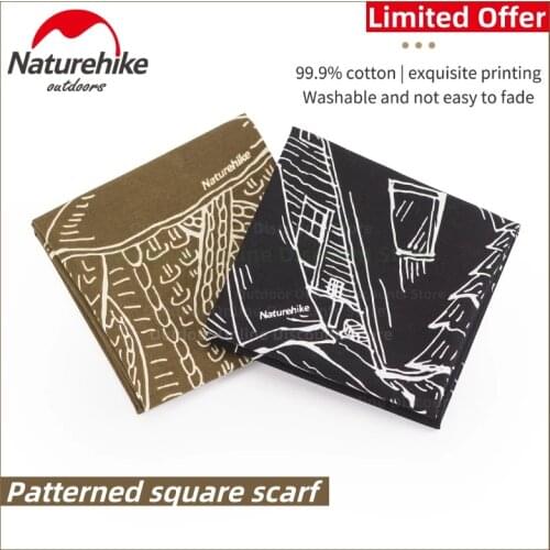 Naturehike Outdoor Travel Equipment Square Scarf Atmosphere Pattern Small Square Picnic Napkin Camping Headband Accessories