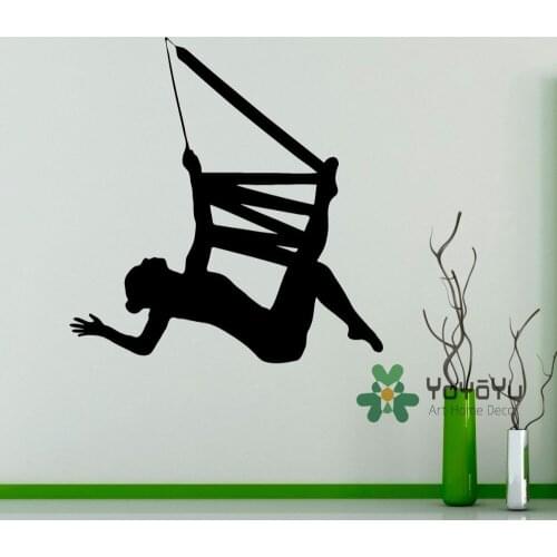 Wall Vinyl Decal Gymnastics Exercise Acrobatic Vinyl Sticker Sport Home Interior Wall Bedroom Decor Art Murals adesivo NY-149