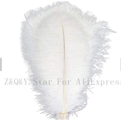 Natural 10-100PCS ostrich hair 45-50CM (18-20 inches) dyed white DIY craft jewelry decoration jewelry clothing feather