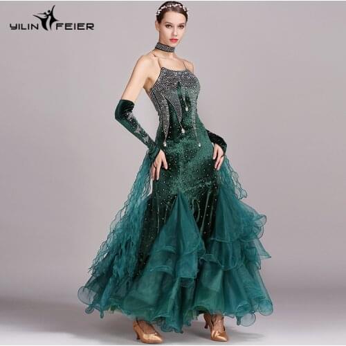 New ballroom dance competition dress dance ballroom waltz dresses standard dance dress women ballroom dress S7016
