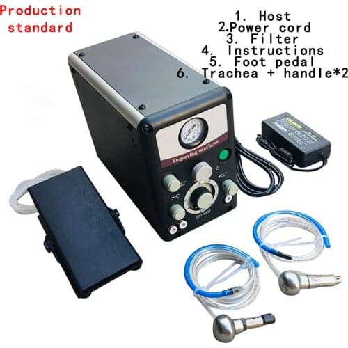 Double head Pneumatic Engraving Machine Jewelry Micro Inlay Engraving Machine