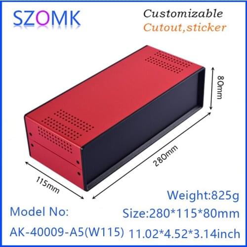 Szomk Portable Equipment Shell Metal Project Case Power Supply Project Box Junction Housing Diy Electronic Box