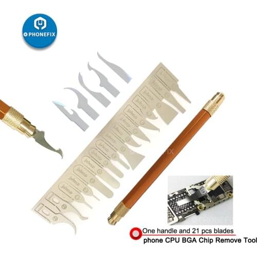 CPU PCB Scalpel BGA Repair Blade Set A8 A9 A10 A11 NAND Glue Remove Graver Cleaning Knife Pry Tools Kit for IC Chip Repair
