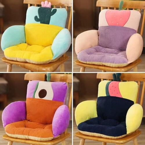 Backrest Office Backrest Cushion Pregnant Women Soft Velvet Seat Cushion Office Cute Chair Cushion Lumbar Protector Cushion