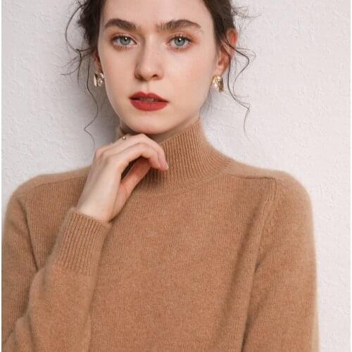 Hot Sale Women Sweater 100% Pure Cashmere Knitted Pullovers New O-Neck Female Fashion Tops Knitwear Thicked Loose 7Color Jumper