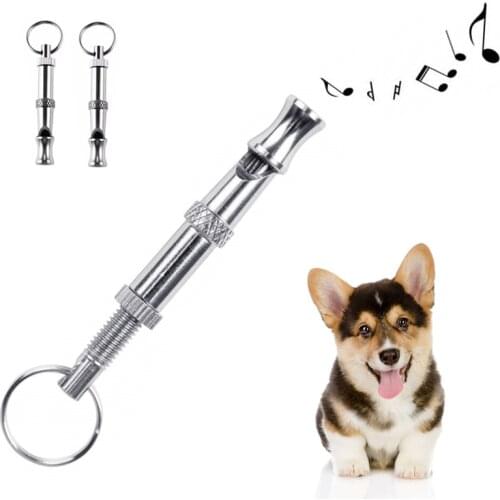 Stainless Steel Training Pets Puppy Dog Ultrasonic Whistle Flute Adjustable Sound Repeller Dog Agility Trainer Pet Supplies