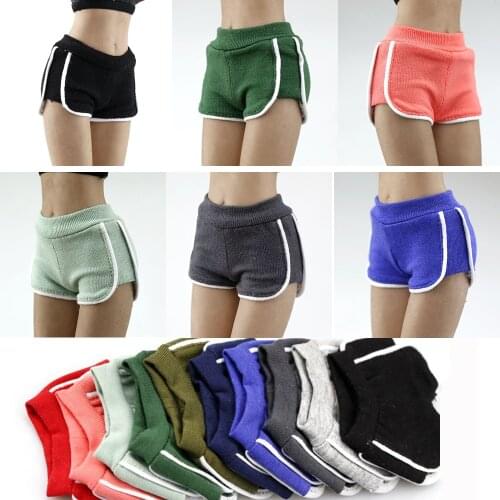 In Stock 1/6 Soldier Sports Shorts Yoga Pants Plastic Body Knitted Model Accessories Clothes Fit 12 Inch Female Figure Body