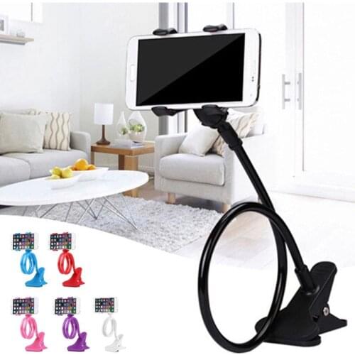 1pc Mobile Lazy Bracket Two Clamp Flexible Phone Stand Holder for Cellphone Support