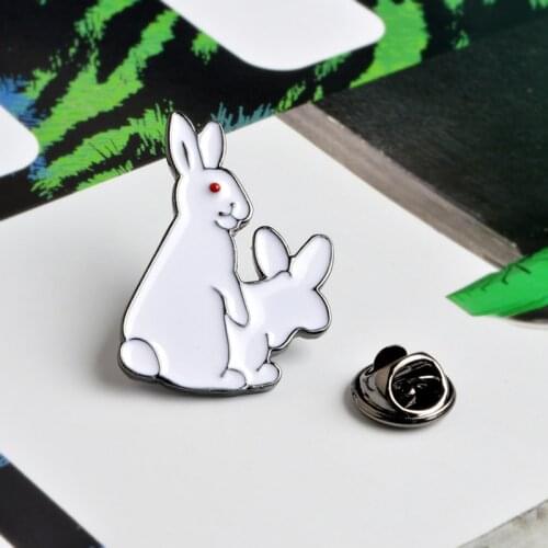 1pcs Cartoon Icons on The Pin Kawaii Icon Badge Free Shipping Bacges on Backpack Badges for Clothing rabbit metal Badges