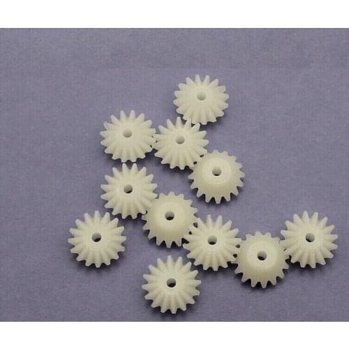 100PCS 0.5 Modulus 16T 2mm Aperture Plastic Spindle Bevel Gear Allotype Gears For RC Motor Axle DIY Model-Making Materials