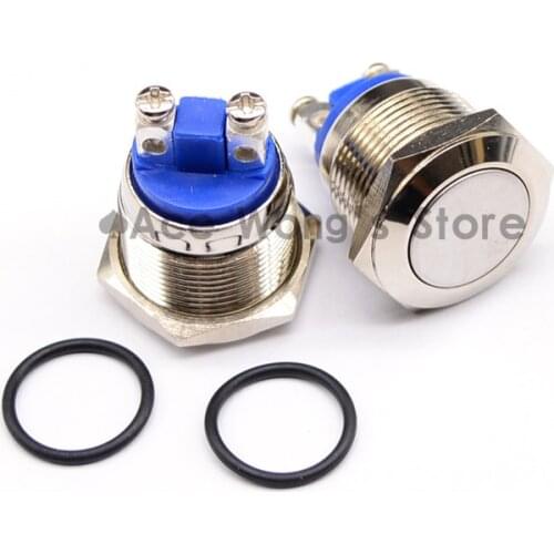 19mm Start Horn Button Momentary Stainless Steel Metal Push Button Switch Hot Worldwide