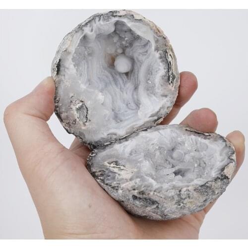 2pcs/Set Natural Quartz Geode Irregular Agate Cluster Natural Stones Home Decor Raw Minerals Stone