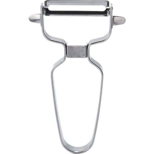 2 In 1 Fruit And Vegetable Slicer Planer Potato Carrot Grinder Kitchen Tool U-Shaped Handle Peeler Silver 430 Stainless Steel