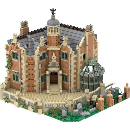 3944 PCS MOC Toys City Street Scene The Haunted Manor Building Blocks Modular Construction Block Model