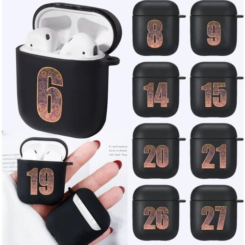 Airpods Cases for Airpods 1/2 Gen Arabic Numerals Series Bluetooth Headset Protective Case