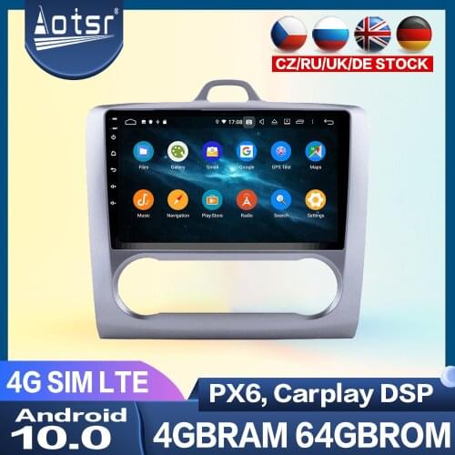 Car GPS Navigation Multimedia Player For Ford Focus 1999-2008 Android 10 PX6 Audio Radio Tape Recorder Stereo Head Unit Carplay
