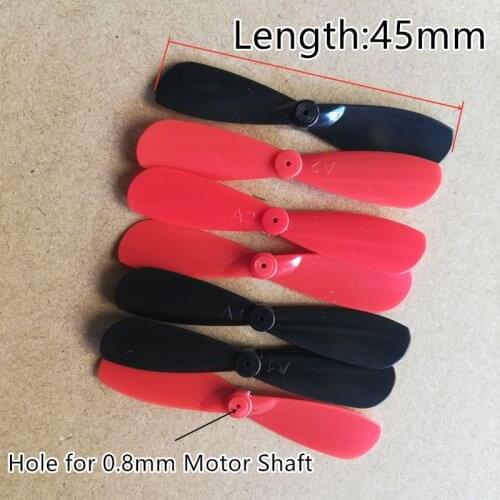 Free Shipping 4.5cm Length 0.8mm Hole Main Blades Props Propellers For Drone R/C Spare Parts Helicopter Quadcopter Access