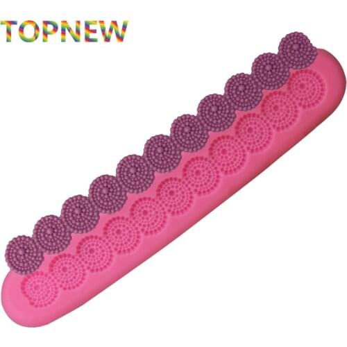 Long Lace Silicone Mold Relief Fondant Cake Border Decoration Gumpaste Chocolate Candy Clay Moulds Baking Tools