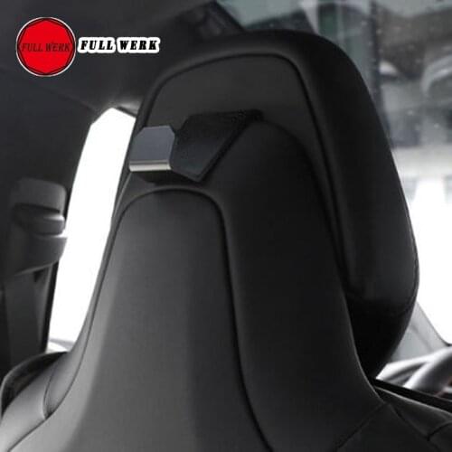 1 pc Car Seat Back Headrest Mount Hanger Holder Storage Hook Clip with Tesla Logo for Tesla Model S Model X Interior Accessories