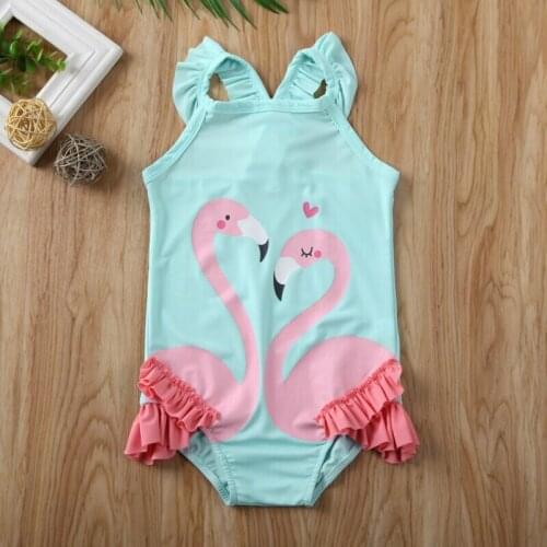 Baby Girl Toddler Swimming Costume Flamingo Bikini Swimsuit Swimming Age 1-6Y