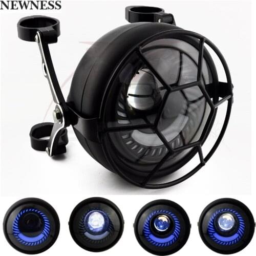 Motorcycle Retro CNC Bracket LED 6.5" Headlight Lamp Headlight Halo Hi&Lo Beam For Harley Cafe Racer Honda