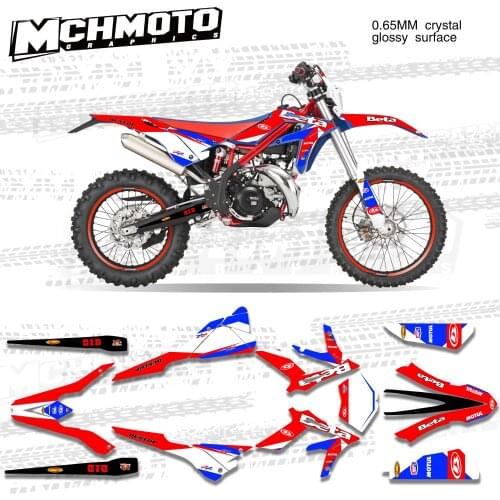 MCHMFG Motorcycle Team Graphic Decal & Sticker Kit For BETA Xtrainer 2015-2019 2015 2016 2017 2018 2019 Graphic