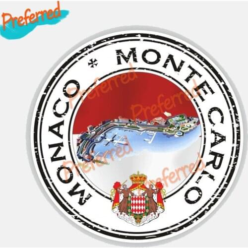 Monaco Monte Carlo Car Sticker Reflective Decal Motocross Racing Laptop Helmet Trunk Wall Vinyl Car Sticker Die Cutting