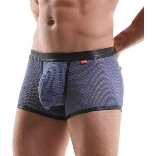 Mens Sexy Boxers Underwear Mesh Breathable Comfort Panties Pants Boxer Underpants Summer Solid Underwear Boxers Underpants