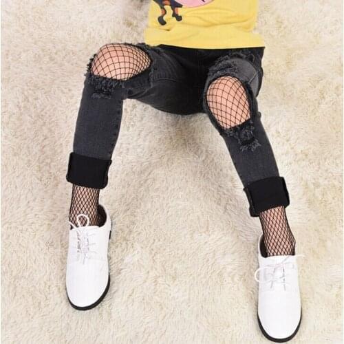2017 New Fashion Kids Baby Girls Black Tight One Size Mesh Fishnet Pantyhose Stockings Tights