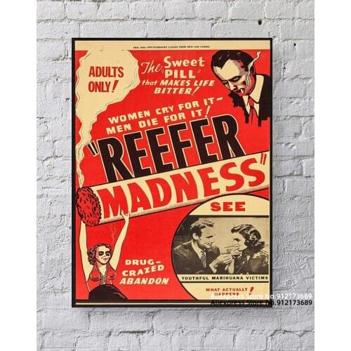 Reefer Madness Movie Posters and Prints Home Decor Art Decor Living Room Poster Canvas Painting