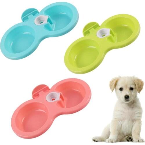 Pet Hanging Dual Bowl Cat Kitten Dog Puppy Food Water Container Drinking Feeder Dog accessories Mascotas Suministros para perros