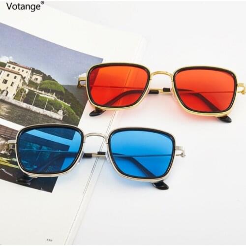 Steampunk Sunglasses Men 2020 Vintage Retro Metal Square Eyewear Trendy Brand Sun Glasses Shades Women Goggles lunette de soE092