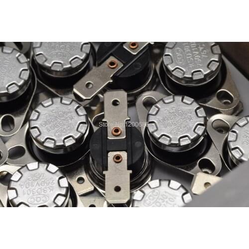 KSD301 thermostat / thermal protection / temperature control switch 75 degrees 250V / 10A normally closed