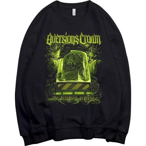 4 designs Aversions Crown Pollover Sweatshirt Rock hoodie punk sudadera streetwear fleece Outerwear heavy metal