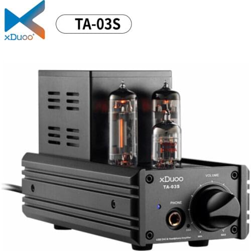 XDUOO TA-03S Headphone Amplifier CS4398*2 XMOS U8 USB DAC 12AU7 6C19 Tube Desktop Headphone Amplifier 32Bit/192KHZ Native DSD128