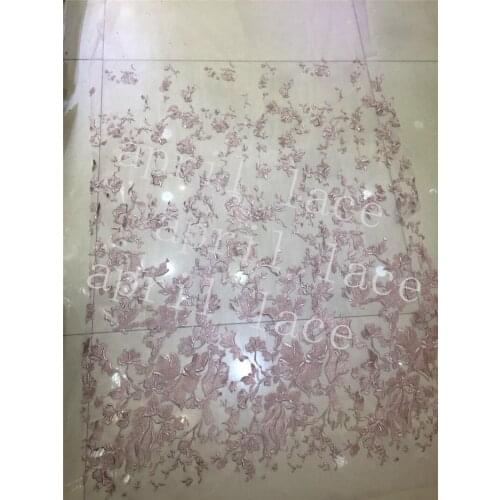 Stock 5yards/bag dirty pink /dark blue luxury good quality french mesh net lace for bridal wedding dress