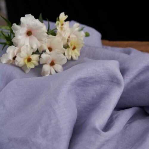 High quality sand wash flax fabric Dream purple tissu High end robe dress pants shirt patchwork