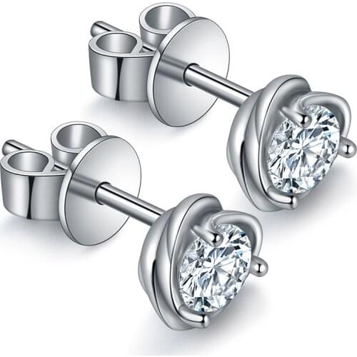 Wholesale Price Fashion Silver Jewelry S925 Moissanite Diamond Stud Earrings For Women 2021