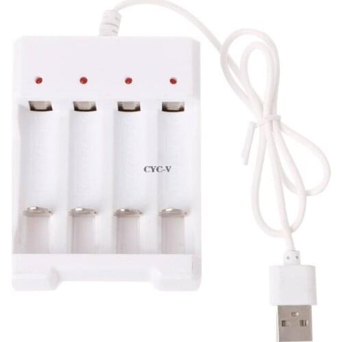 1.2V Universal Smart 4-Slot AA/AAA Rechargeable Battery Charger Adapter USB Plug