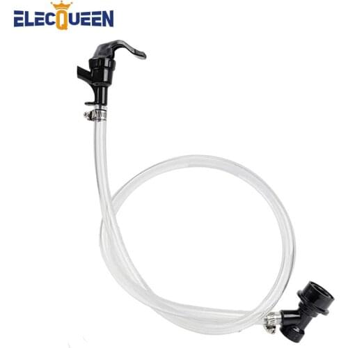3/16" Liquid Ball Lock Beer Line Assembly, Flexible PVC Tube Quick Disconnect Set with Picnic Tap Draft Beer Keg Dispensing