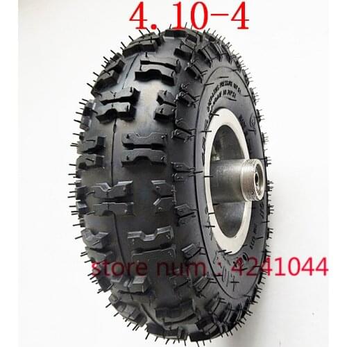 4.10/3.50-4 410/350-4 4.10-4 tires wheels 4 inch hub Rim with 4.10-4 tyre and inner tube fits ATV Quad Go Kart 47cc 49cc