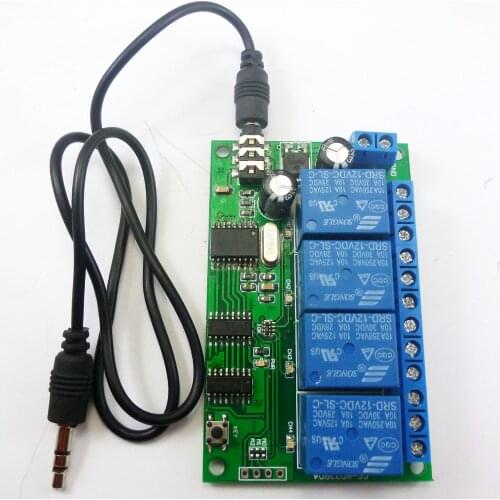 AD22B04 DC 12V 4ch MT8870 DTMF Tone Signal Decoder Phone Voice Remote Control Relay Switch Module for LED Motor Smart Home