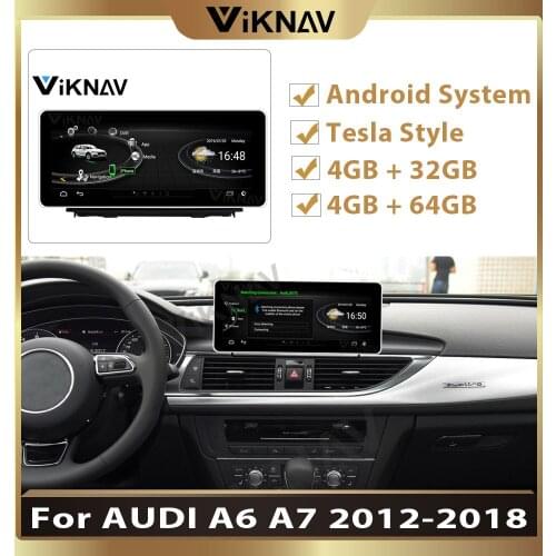 Car Android Multimedia Player 10.25 Inch For-AUDI A6 A7 2012 2013 2014 2015 2016 2017 2018 auto radio Payler GPS Navigator WIFI