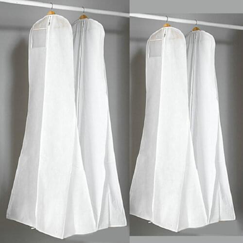 White Extra Large Wedding Dress Bridal Gown Garment Breathable Cover Storage Bag Garment Bag Dust Cover 180cm x 70cm x 25cm